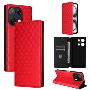 For Umidigi Note 100 4G / 5G / Note 100A Cubic Grid Texture Flip Leather Phone Case(Red)