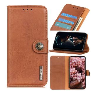 For Vivo Y20 KHAZNEH Cowhide Texture Horizontal Flip Leather Case with Holder & Card Slots & Wallet(Brown)