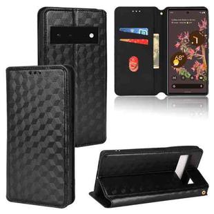 For Google Pixel 6 Cubic Grid Texture Flip Leather Phone Case(Black)
