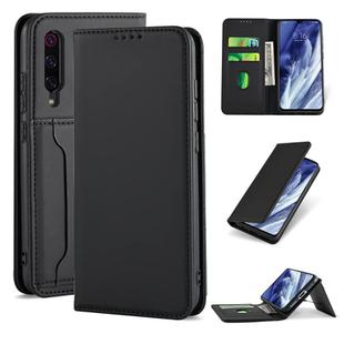 For Xiaomi Mi 9 Pro Strong Magnetism Shockproof Horizontal Flip Liquid Feel Leather Case with Holder & Card Slots & Wallet(Black)