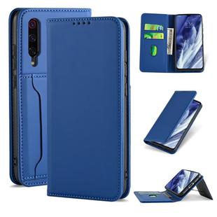 For Xiaomi Mi 9 Pro Strong Magnetism Shockproof Horizontal Flip Liquid Feel Leather Case with Holder & Card Slots & Wallet(Blue)