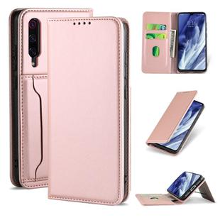 For Xiaomi Mi 9 Pro Strong Magnetism Shockproof Horizontal Flip Liquid Feel Leather Case with Holder & Card Slots & Wallet(Rose Gold)