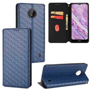For Nokia C10 / Nokia C20 Cubic Grid Texture Flip Leather Phone Case(Blue)