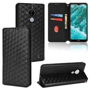 For Nokia C30 Cubic Grid Texture Flip Leather Phone Case(Black)