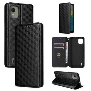 For Nokia C110 Cubic Grid Texture Flip Leather Phone Case(Black)