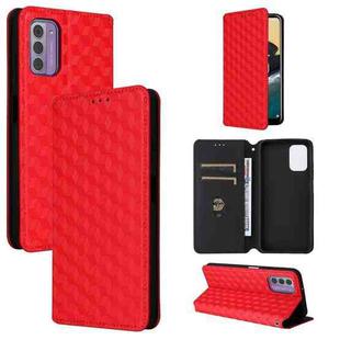 For Nokia C300 Cubic Grid Texture Flip Leather Phone Case(Red)