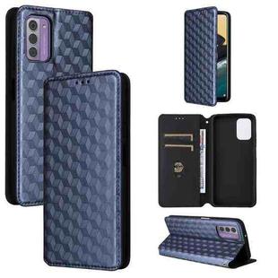 For Nokia C300 Cubic Grid Texture Flip Leather Phone Case(Blue)