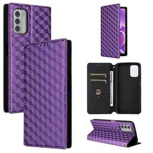 For Nokia G42 / Nokia G310 Cubic Grid Texture Flip Leather Phone Case(Purple)