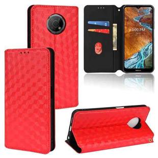 For Nokia G300 Cubic Grid Texture Flip Leather Phone Case(Red)