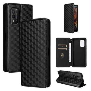 For Nokia XR21 Cubic Grid Texture Flip Leather Phone Case(Black)