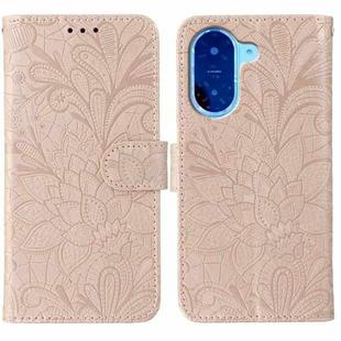 For Redmi A5 4G 173.3mm Lace Flower Embossing Flip Leather Phone Case(Rose Gold)