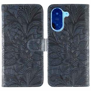 For Redmi A5 4G 173.3mm Lace Flower Embossing Flip Leather Phone Case(Dark Blue)