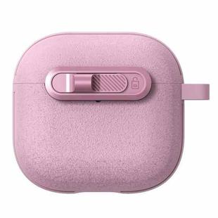 For AirPods 4 Starry Texture Lock Buckle Shockproof Earphones Case(Pink)