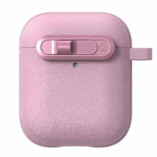 For AirPods 1 & 2 Starry Texture Lock Buckle Shockproof Earphones Case(Pink)