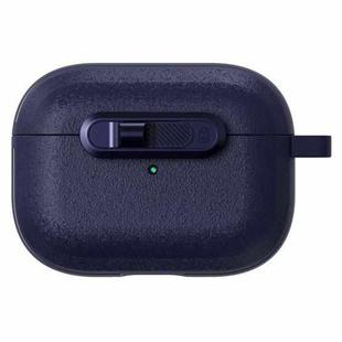 For AirPods Pro 2 Starry Texture Lock Buckle Shockproof Earphones Case(Dark Blue)