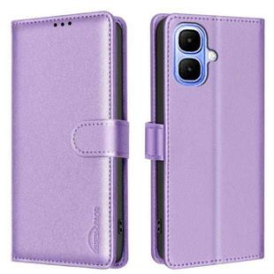 For Infinix Smart 10 4G Litchi Texture RFID Anti-theft Leather Phone Case(Purple)