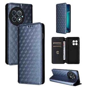 For OnePlus Ace 2 Pro Cubic Grid Texture Flip Leather Phone Case(Blue)