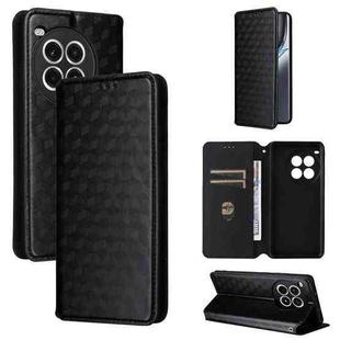 For OnePlus Ace 3 Pro Cubic Grid Texture Flip Leather Phone Case(Black)