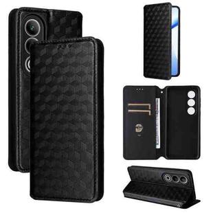 For OnePlus Ace 3V Cubic Grid Texture Flip Leather Phone Case(Black)