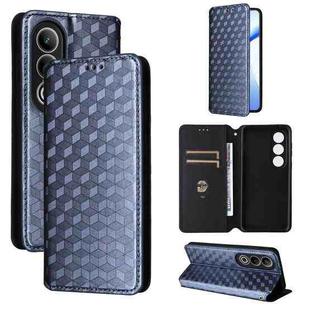 For OnePlus Ace 3V Cubic Grid Texture Flip Leather Phone Case(Blue)