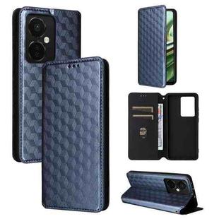 For OnePlus Nord CE3 Cubic Grid Texture Flip Leather Phone Case(Blue)