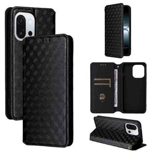 For OnePlus 13T Cubic Grid Texture Flip Leather Phone Case(Black)