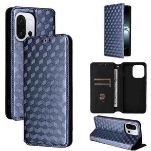For OnePlus 13T Cubic Grid Texture Flip Leather Phone Case(Blue)