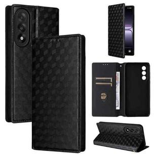 For OnePlus Nord 5 / OnePlus Ace 5 Ultra Cubic Grid Texture Flip Leather Phone Case(Black)