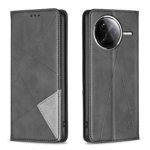 For Xiaomi Poco F7 Pro / F7 Ultra Rhombus Texture Magnetic Leather Phone Case(Black)