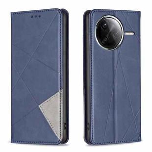 For Xiaomi Poco F7 Pro / F7 Ultra Rhombus Texture Magnetic Leather Phone Case(Blue)