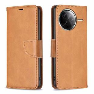 For Xiaomi Poco F7 Pro / F7 Ultra Lambskin Texture Pure Color Flip Leather Phone Case(Yellow)