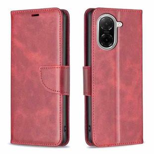 For Xiaomi Poco C71 Lambskin Texture Pure Color Flip Leather Phone Case(Red)