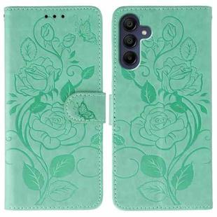 For Samsung Galaxy A16 4G / 5G Rose Butterfly Embossed Leather Phone Case(Green)