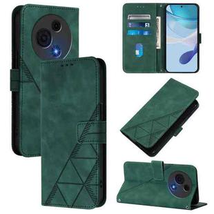 For TCL 60 NxtPaper Crossbody 3D Embossed Flip Leather Phone Case(Green)