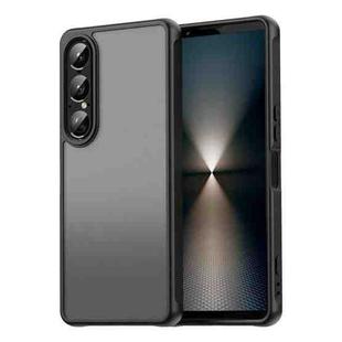 For Sony Xperia 1 VII Fan Dun Series TPU Hybrid PC Frosted Phone Case(Black)