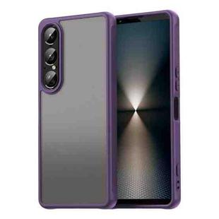 For Sony Xperia 1 VII Fan Dun Series TPU Hybrid PC Frosted Phone Case(Purple)