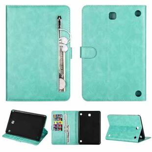 For Samsung Galaxy Tab A8.0 (2015) T35 Fashion Calf Texture Zipper Horizontal Flip Leather Case with Stand & Card Slots & Wallet & Wake-up / Sleep Function(Green)