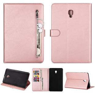 For Samsung Galaxy Tab A8.0 (2017) T380 Fashion Calf Texture Zipper Horizontal Flip Leather Case with Stand & Card Slots & Wallet & Wake-up / Sleep Function(Rose Gold)