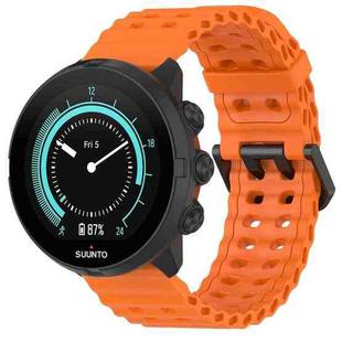 22mm Ocean Dual Pin Buckle Silicone Watch Band(Orange)