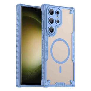For Samsung Galaxy S23 Ultra 5G Armor Glaze MagSafe Magnetic Phone Case(Blue)