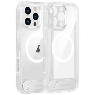 For iPhone 16 Pro Max FULEXIN L1 Series Transparent MagSafe Holder Phone Case(White)
