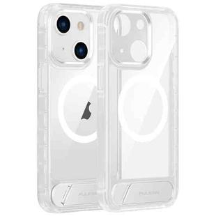 For iPhone 15 FULEXIN L1 Series Transparent MagSafe Holder Phone Case(White)