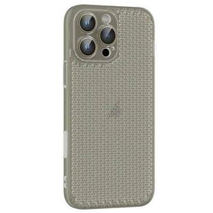 For iPhone 16 Pro Max Ice Cream Dream Network Cooling PC Phone Case with Lens Film(Transparent Black)