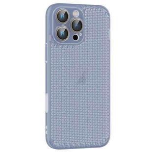 For iPhone 16 Pro Max Ice Cream Dream Network Cooling PC Phone Case with Lens Film(Transparent Blue)