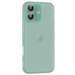 For iPhone 16 Plus Ice Cream Dream Network Cooling PC Phone Case with Lens Film(Transparent Green)