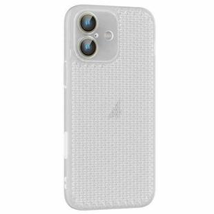 For iPhone 16 Ice Cream Dream Network Cooling PC Phone Case with Lens Film(Transparent)