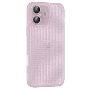 For iPhone 16 Ice Cream Dream Network Cooling PC Phone Case with Lens Film(Transparent Purple)