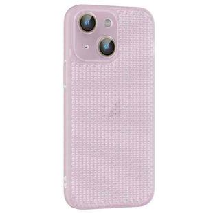 For iPhone 15 Ice Cream Dream Network Cooling PC Phone Case with Lens Film(Transparent Purple)