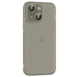 For iPhone 14 Ice Cream Dream Network Cooling PC Phone Case with Lens Film(Transparent Black)