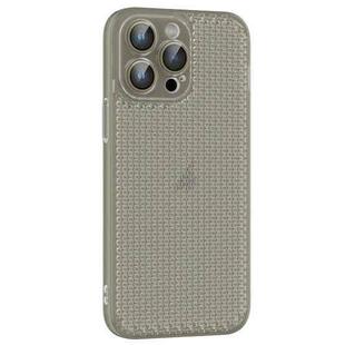 For iPhone 14 Pro Ice Cream Dream Network Cooling PC Phone Case with Lens Film(Transparent Black)